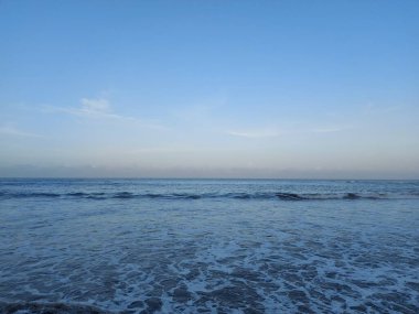 Anyer Beach, Banten, Endonezya 'da okyanusun güzelliği