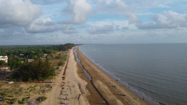 Endonezya, Güney Kalimantan, Batakan sahilinin güzel hava manzarası