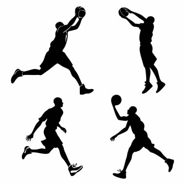 basketbol oyuncusu vektör çizim