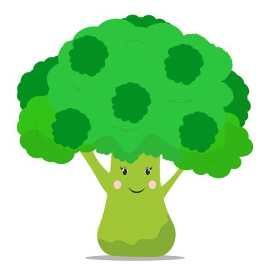 Brokoli. Taze meyve suyu, düzgün beslenme ve vejetaryenlik. Vektör illüstrasyonu