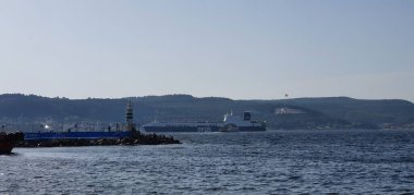 Çanakkale yeni kordon ve tekneler. Hindi, Çanakkale. 18 Eylül 2021.