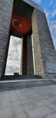 Çanakkale - TURKIYE, 9 Kasım 2020. Şehitler Anıtı. Türk ve Osmanlı askerlerinin mezarlığı. Birinci Dünya Savaşı 1915, Çanakkale Gelibolu Yarımadası. Eceabat