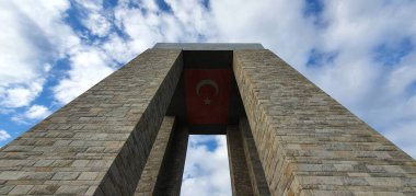 Çanakkale - TURKIYE, 9 Kasım 2020. Şehitler Anıtı. Türk ve Osmanlı askerlerinin mezarlığı. Birinci Dünya Savaşı 1915, Çanakkale Gelibolu Yarımadası. Eceabat