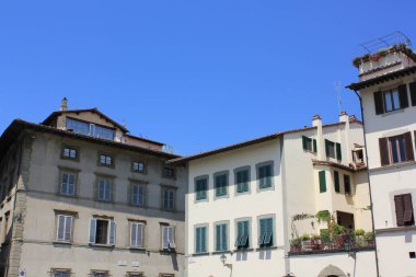 28 Temmuz 2018. Floransa, İtalya: İtalya 'nın sokakları ve binaları.