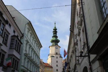 Bratislava, Slovakya - 27 Temmuz 2018 - Bratislava Sokakları.