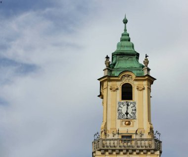 Bratislava, Slovakya'nın şehir merkezinde eski Belediye Binası