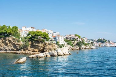 Yunanistan 'daki tatil beldesi Skiathos' un manzarası
