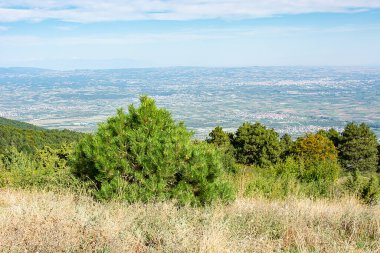 Yunanistan 'daki Olimpos Dağı' ndan Ege Denizi manzarası