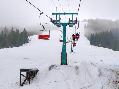 Karpat Dağları 'ndaki Ukrayna manzarası