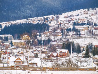 Karpat Dağları 'ndaki Ukrayna manzarası