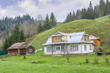Karpat Dağları 'ndaki Ukrayna manzarası