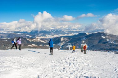 Karpat Dağları 'ndaki Ukrayna manzarası