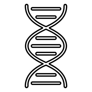 DNA Strand Taslak Vektör Simgesi.