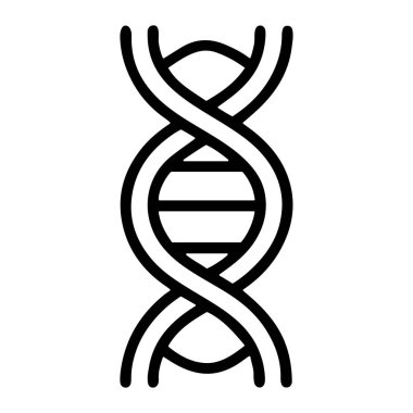 DNA Strand Taslak Vektör Simgesi.