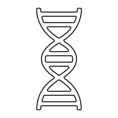 DNA Strand Taslak Vektör Simgesi.