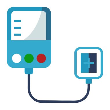 Kan basıncı monitörü Vektör İllüstrasyonu.