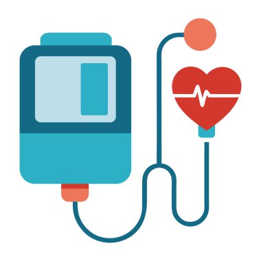 Kan basıncı monitörü Vektör İllüstrasyonu.