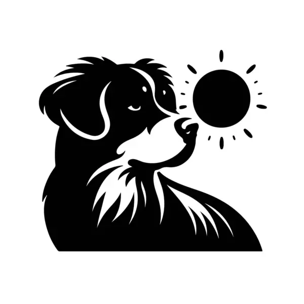 Köpek silueti vektör tasarımı