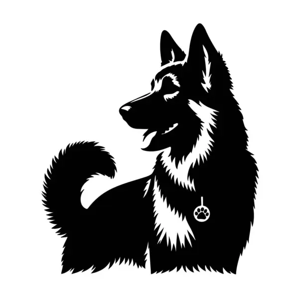 Köpek silueti vektör tasarımı