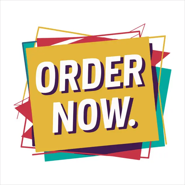 Sıralama Şimdi metin vektör tasarımı