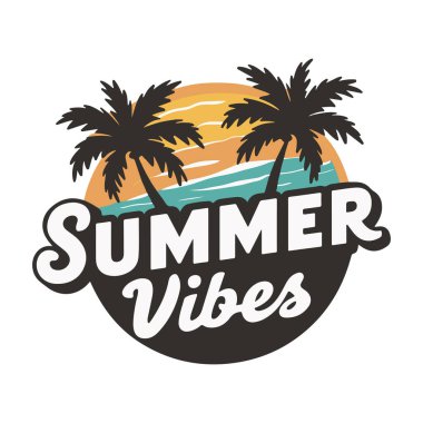 Yaz titreşimleri tişört tipografi tasarımı