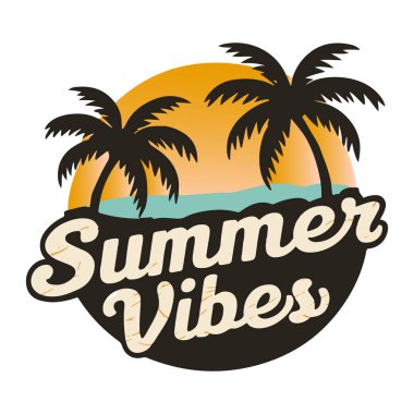 Yaz titreşimleri tişört tipografi tasarımı