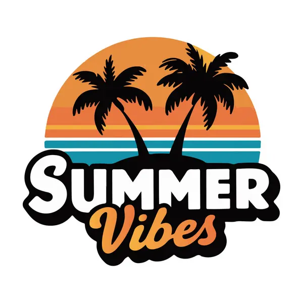 Yaz titreşimleri tişört tipografi tasarımı