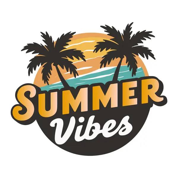 Yaz titreşimleri tişört tipografi tasarımı