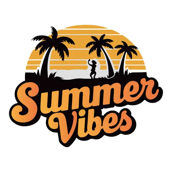 Yaz titreşimleri tişört tipografi tasarımı