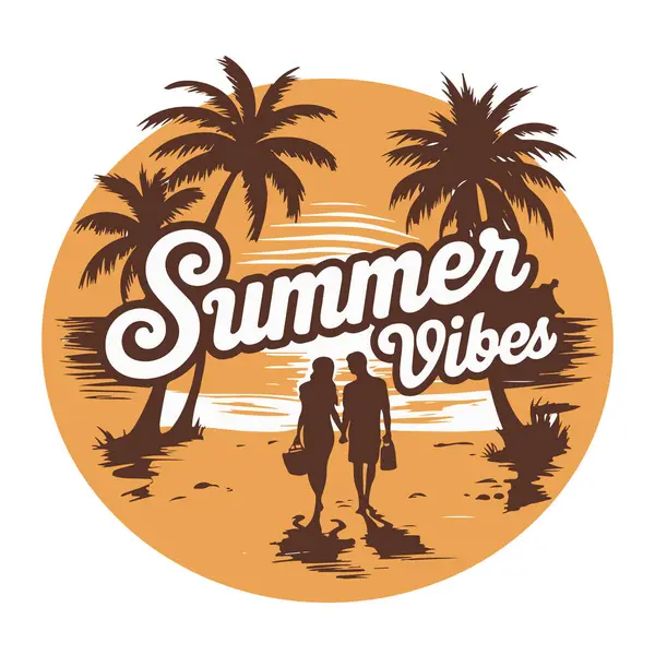 Çift için Yaz Titreşimleri Tişört Tasarımı