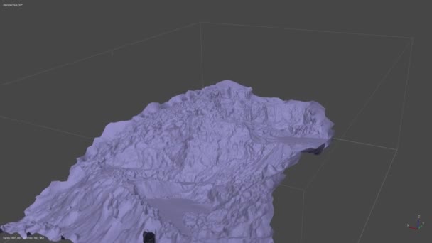Animation Model Exploitation Terrestrial Resources Showing Quarry Generated Photogrammetry Model — Stock Video