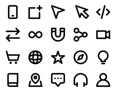 Kullanıcı arayüzü için kalın satır simgeleri ayarlandı.