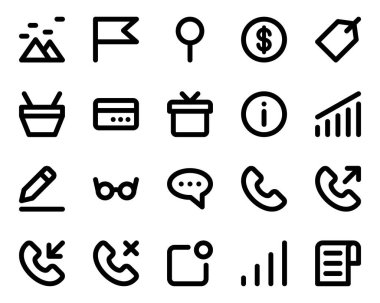 Kullanıcı arayüzü için kalın satır simgeleri ayarlandı.