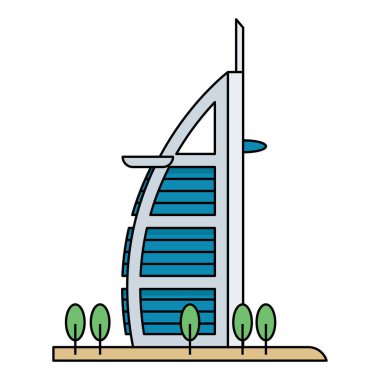 Burç El Arap Birleşik Arap Emirlikleri Dubai 'nin dünyaca ünlü binası..