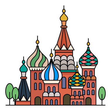 St Basils Katedrali Moskova için dünyaca ünlü bina..