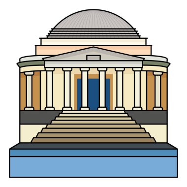 Thomas Jefferson Memorial Washington DC için dünyaca ünlü bina..