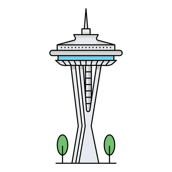 Seattle Washington 'ın dünyaca ünlü binası.