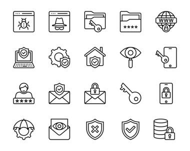 Siber güvenlik için özet simgeleri ayarlandı.