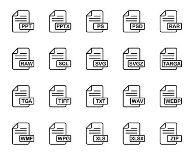 Dosya biçimi için özet simgeleri ayarlandı.