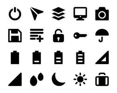 Kullanıcı arayüzü için simge simgeleri ayarlandı.