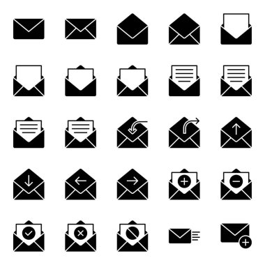 E- posta iletişimi için simge simgeleri ayarlandı.