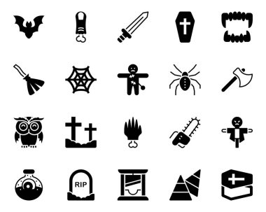 Cadılar Bayramı için simgeler ayarlandı.