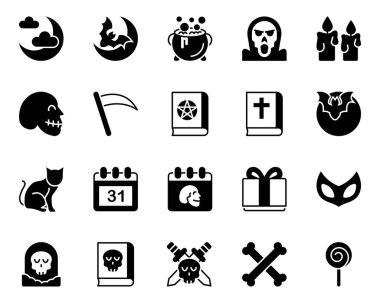 Cadılar Bayramı için simgeler ayarlandı.