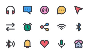 Kişi için doldurulmuş renk özeti simgeleri.