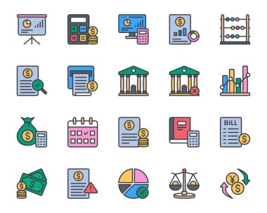 Hesap için doldurulmuş renk özeti simgeleri