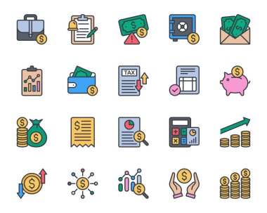 Hesap için doldurulmuş renk özeti simgeleri