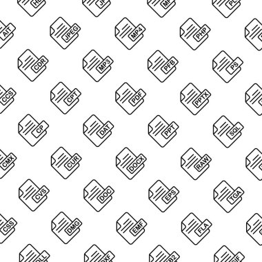 Dosya Biçimli Vektör Deseni, Kusursuz Arkaplan.