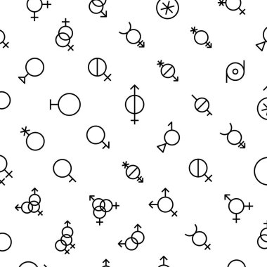 Cinsiyetli Vektör Deseni, Kusursuz Arkaplan.