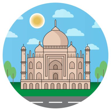 Taj Mahal Agra 'nın dünyaca ünlü binası..