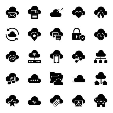 Bulut hesaplaması için simge simgeleri ayarlandı.